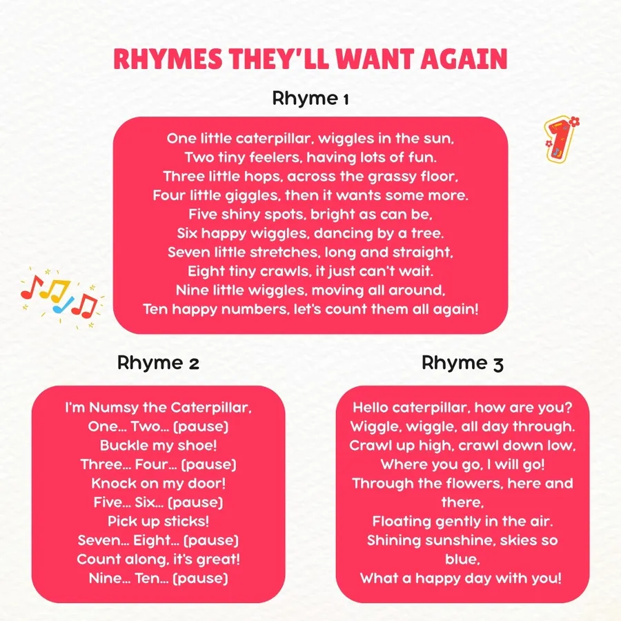Cheerful number rhymes children will want again